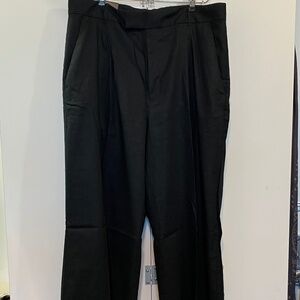 NWT Banana Republic High-Rise Relaxed-Fit Wide-Leg Black Pants